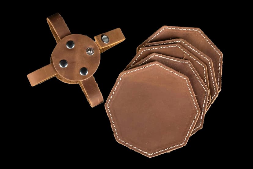 LEATHER COASTERS KEEP YOUR FURNITURE PRISTINE