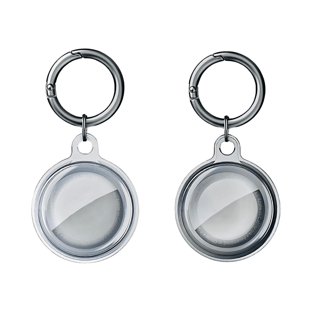 Silver Cover for Apple AirTag - Set of 2 TPU Holders